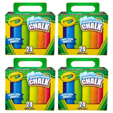 Crayola Washable Sidewalk Chalk, PK96, Recommended Age: 4+ Years BIN512024